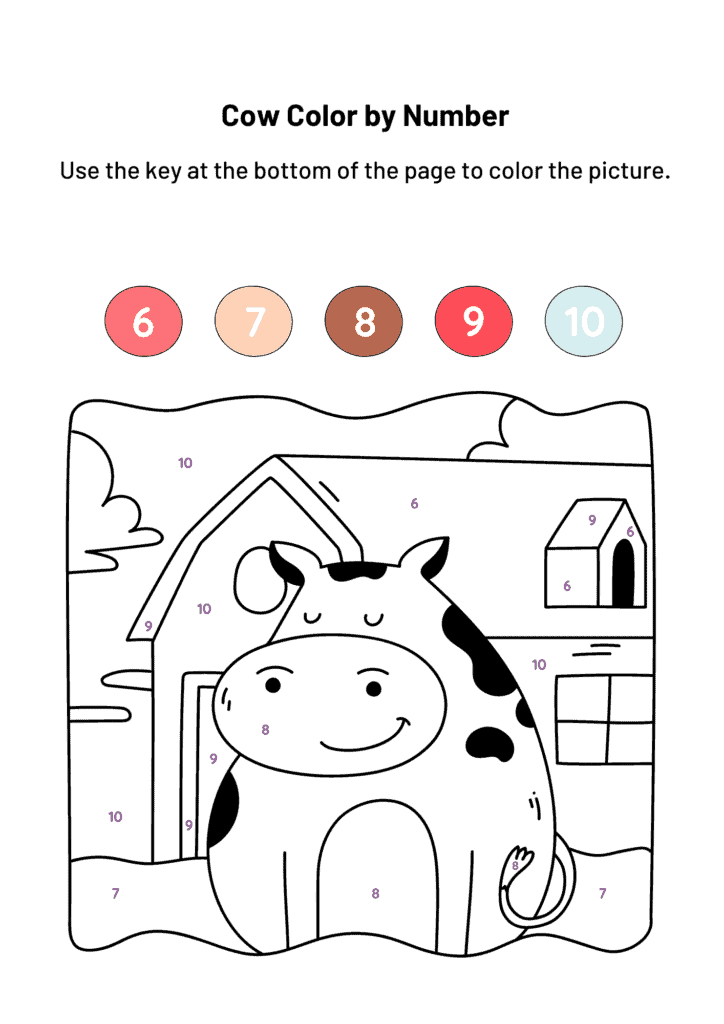 Cow Color by Number