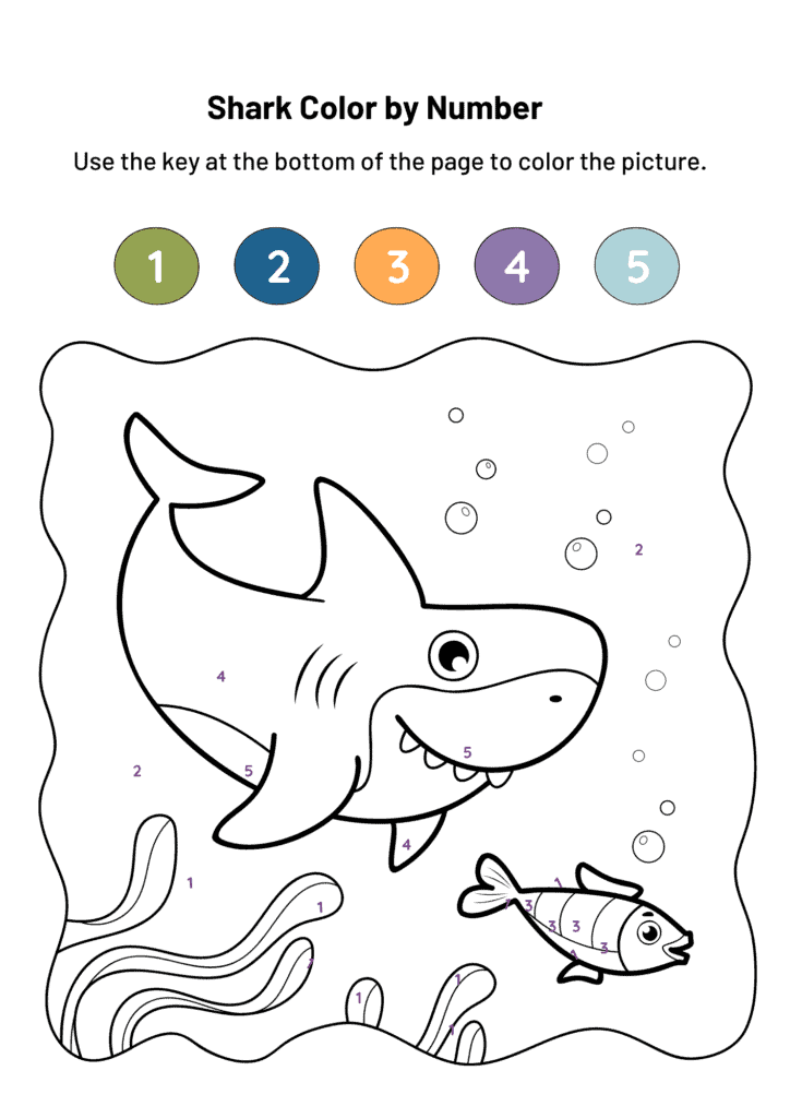 Shark Color by Number