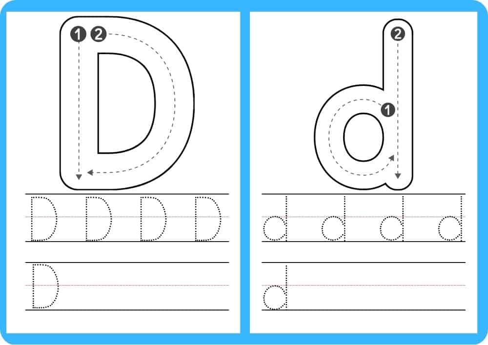 Tracing Letters D